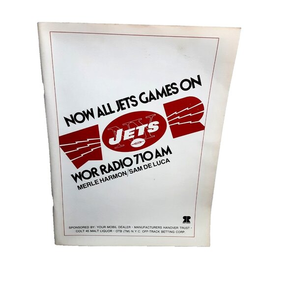 1971 NY Jets WOR 710 AM Radio Games Vintage Ad • 1970s Football - Picture 1 of 1